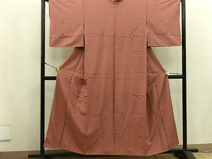 平和屋着物■上質な紬　曙色　正絹　逸品　BAAV9049mz