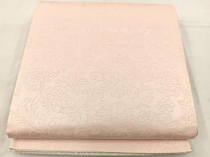 平和屋着物◎両面 六通柄袋帯 吉祥華飾華文 銀糸 正絹 逸品 BAAV9154mz