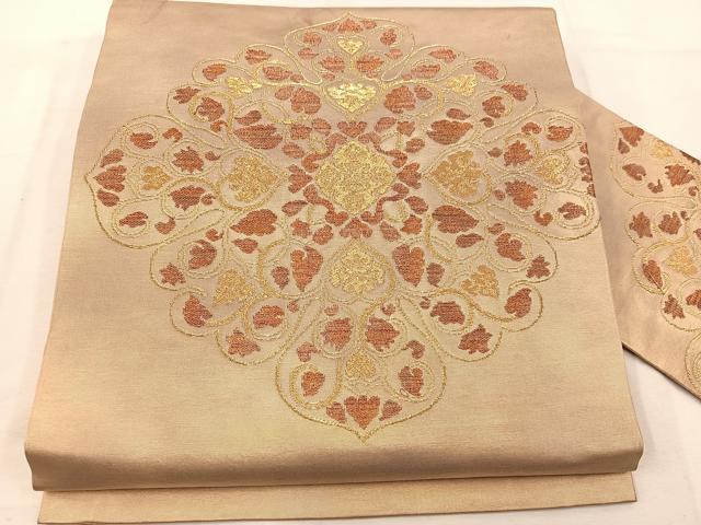 平和屋着物◎九寸名古屋帯 正倉院 金糸 引箔 三越扱い 正絹 逸品 BAAV9169mz