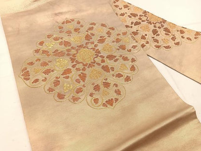 平和屋着物◎九寸名古屋帯 正倉院 金糸 引箔 三越扱い 正絹 逸品 BAAV9169mz