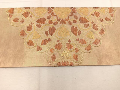 平和屋着物◎九寸名古屋帯 正倉院 金糸 引箔 三越扱い 正絹 逸品 BAAV9169mz