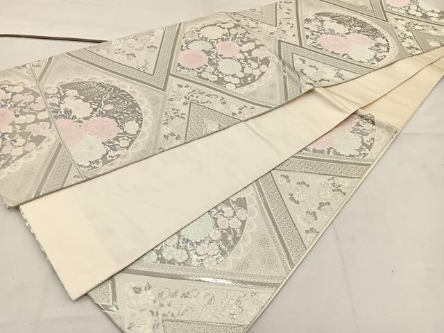 平和屋着物◎六通柄袋帯　唐織　涛香の詩　プラチナ箔　正絹　逸品　BAAV9178mz