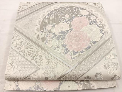 平和屋着物◎六通柄袋帯　唐織　涛香の詩　プラチナ箔　正絹　逸品　BAAV9178mz