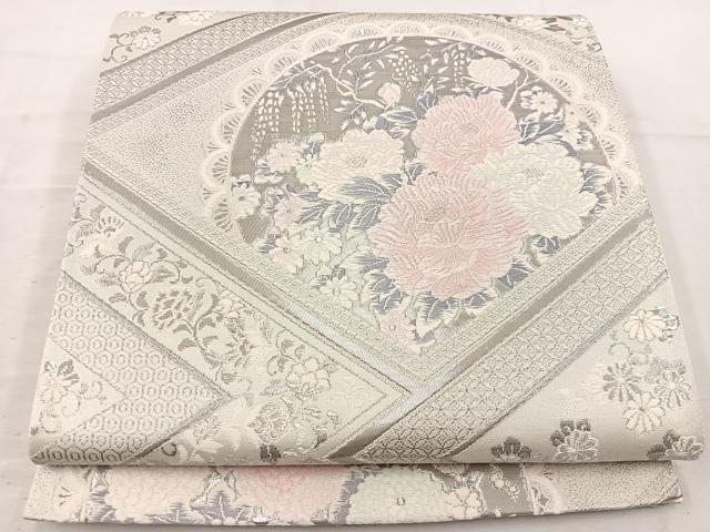平和屋着物◎六通柄袋帯　唐織　涛香の詩　プラチナ箔　正絹　逸品　BAAV9178mz