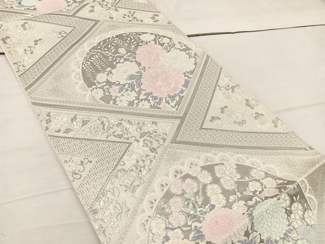 平和屋着物◎六通柄袋帯　唐織　涛香の詩　プラチナ箔　正絹　逸品　BAAV9178mz