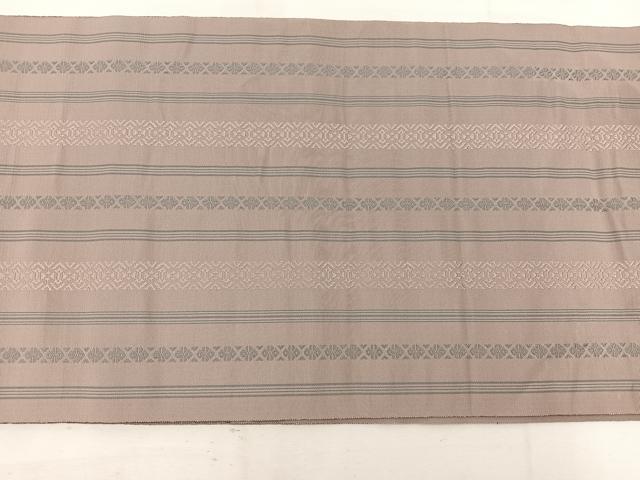 平和屋着物●本場筑前博多織 八寸名古屋帯 献上 丁子茶色 三越扱い 正絹 逸品 BAAV9205mz