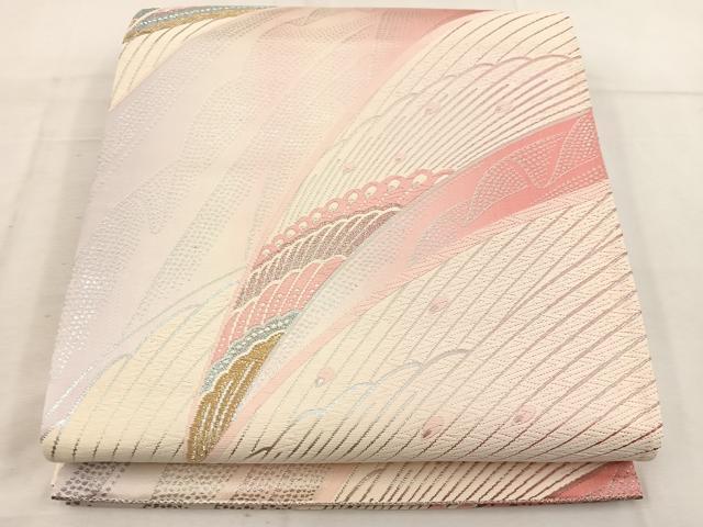 平和屋着物◎六通柄袋帯 唐織 孔雀羽 金銀糸 正絹 逸品 BAAV9295mz