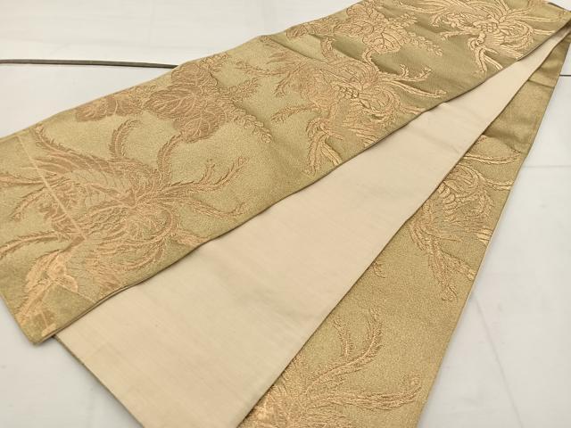 平和屋着物◎六通柄袋帯 鳳凰 金糸 正絹 逸品 BAAV9367mz