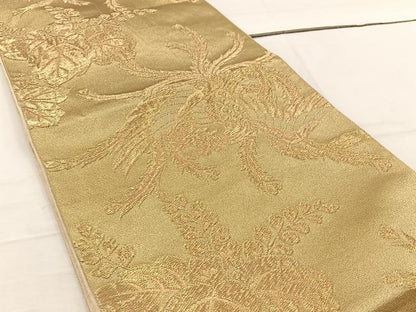 平和屋着物◎六通柄袋帯 鳳凰 金糸 正絹 逸品 BAAV9367mz
