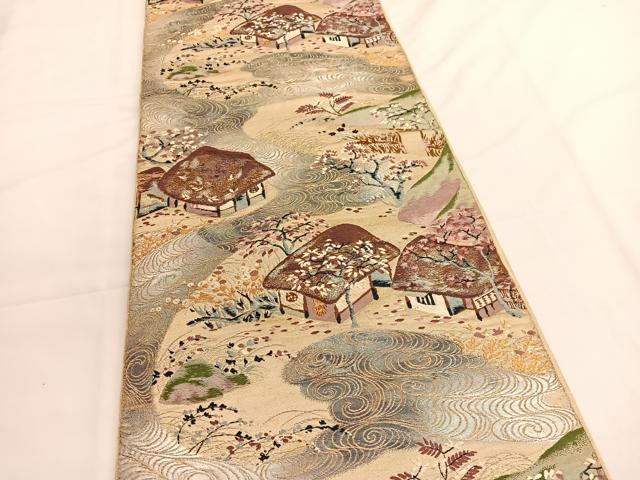 平和屋着物◎六通柄 本袋帯 唐織 御所解文 金銀糸 正絹 逸品 BAAV9563hv