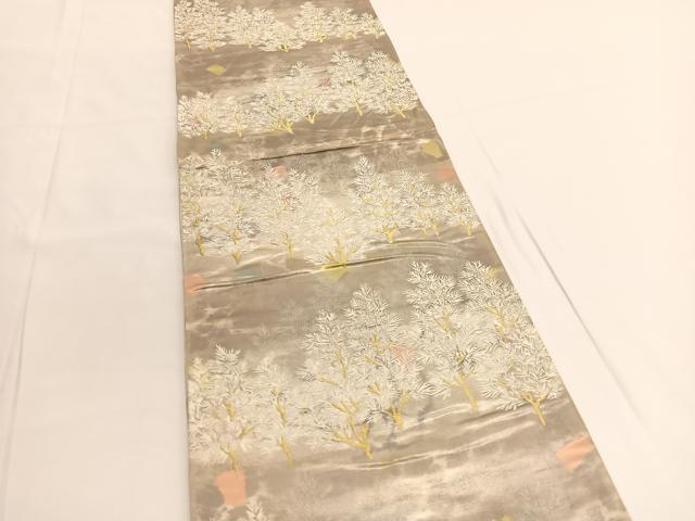 平和屋着物◎六通柄袋帯 古都の四季 金銀糸 錦引箔 正絹 逸品 BAAV9642hv