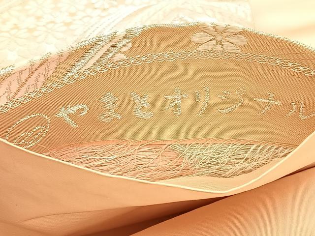 平和屋着物◎六通柄袋帯　唐織　檜垣花文　銀糸　やまとオリジナル　正絹　逸品　BAAV9663hv