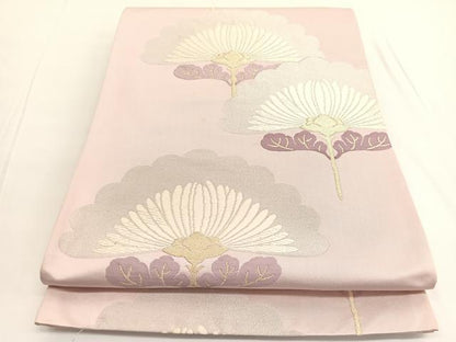 平和屋着物◎六通柄袋帯 唐織 裏菊 金銀糸 正絹 逸品 BAAV9700hv