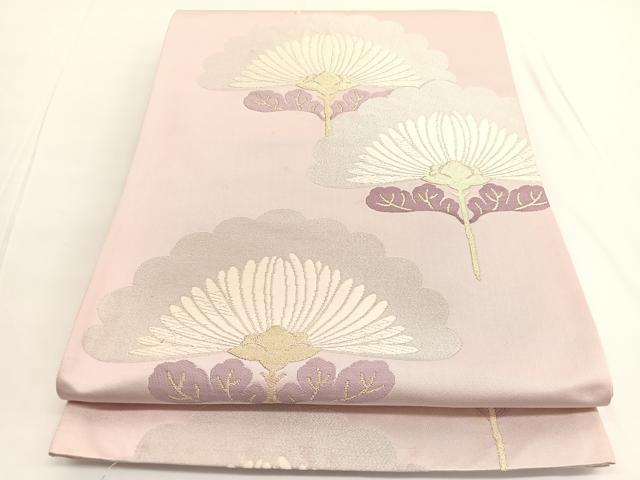 平和屋着物◎六通柄袋帯 唐織 裏菊 金銀糸 正絹 逸品 BAAV9700hv