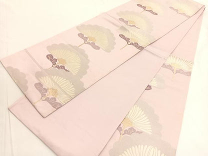 平和屋着物◎六通柄袋帯 唐織 裏菊 金銀糸 正絹 逸品 BAAV9700hv