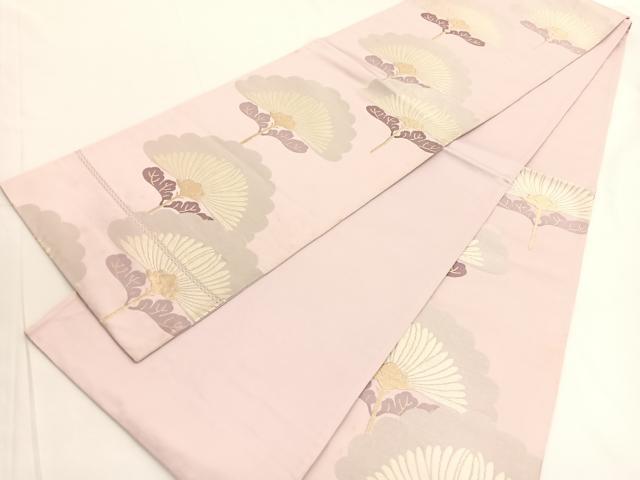 平和屋着物◎六通柄袋帯 唐織 裏菊 金銀糸 正絹 逸品 BAAV9700hv