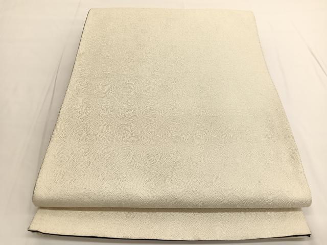 平和屋着物◎全通柄袋帯 はなくじゃく 鮫小紋柄 銀糸 正絹 逸品 BAAV9703hv