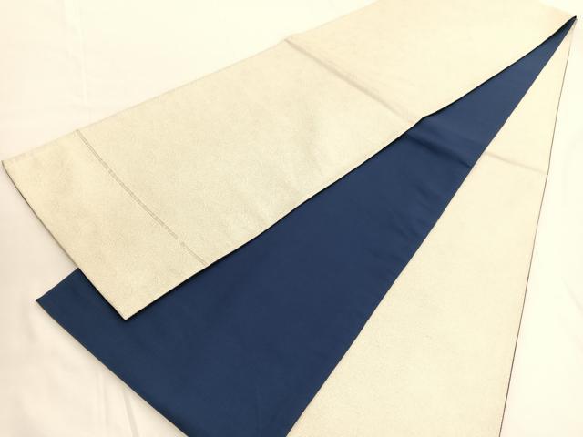 平和屋着物◎全通柄袋帯 はなくじゃく 鮫小紋柄 銀糸 正絹 逸品 BAAV9703hv