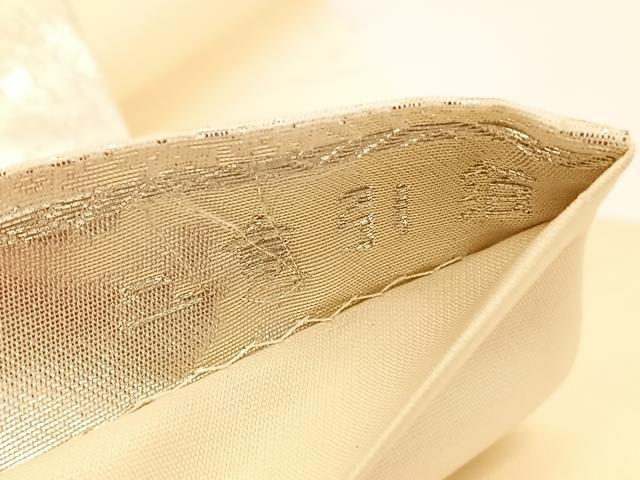 平和屋着物◎六通柄袋帯 古京錦 樹林文 銀糸 二重引箔 正絹 逸品 BAAV9733hv