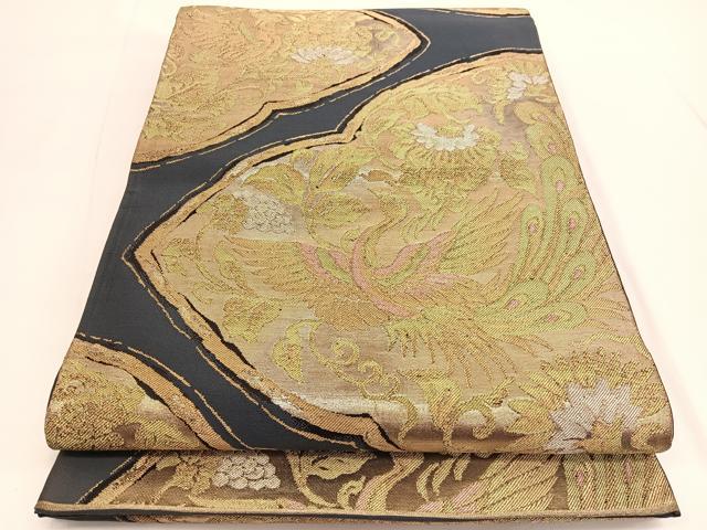 平和屋着物◎六通柄袋帯 鳳凰文華 金銀糸 正絹 逸品 BAAV9737hv