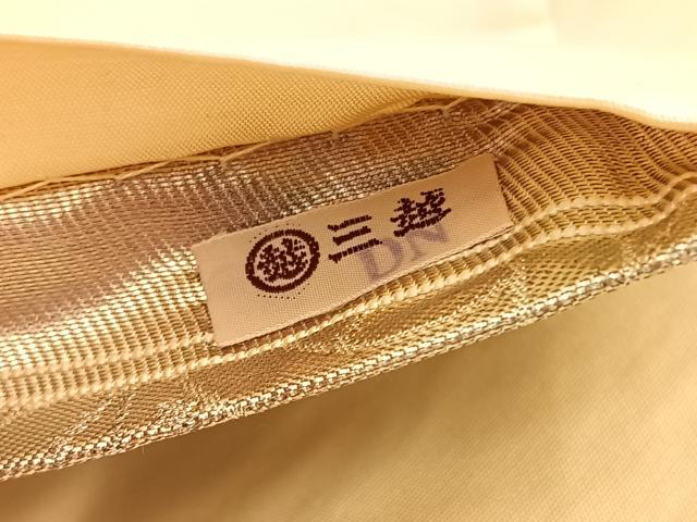 平和屋着物◎六通柄袋帯 ふくれ織 更紗花丸文 金銀糸 引箔 三越扱い 正絹 逸品 BAAV9776hv
