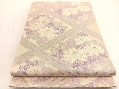 平和屋着物◎六通柄袋帯 唐織 花菱文 金銀糸 やまとオリジナル 正絹 逸品 BAAV9805hv