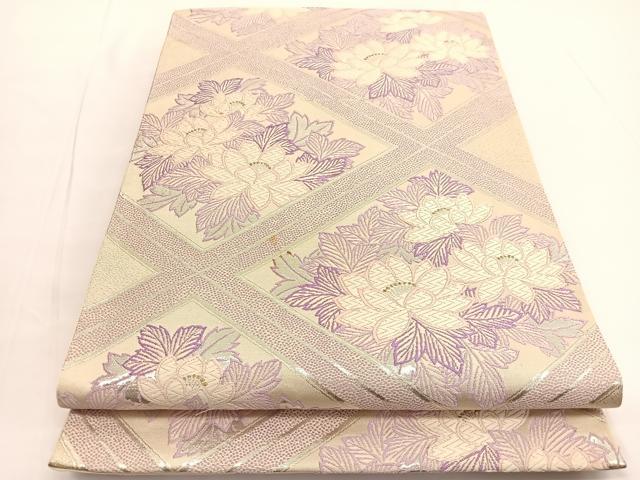 平和屋着物◎六通柄袋帯 唐織 花菱文 金銀糸 やまとオリジナル 正絹 逸品 BAAV9805hv