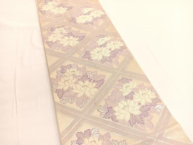平和屋着物◎六通柄袋帯 唐織 花菱文 金銀糸 やまとオリジナル 正絹 逸品 BAAV9805hv