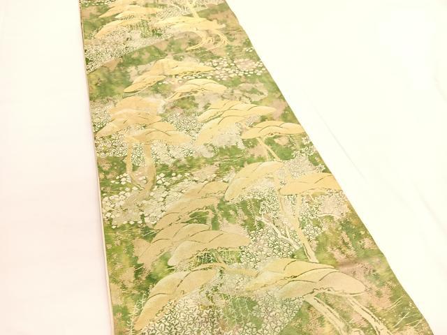 平和屋着物◎六通柄　本袋帯　浜松文　金銀糸　正絹　逸品　BAAV9839hv