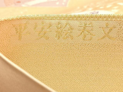 平和屋着物◎六通柄袋帯　唐織　九百錦　平安絵巻文　金銀糸　正絹　逸品　BAAV9851hv