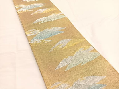 平和屋着物◎六通柄袋帯 重山文 金銀糸 正絹 逸品 BAAV9918hv