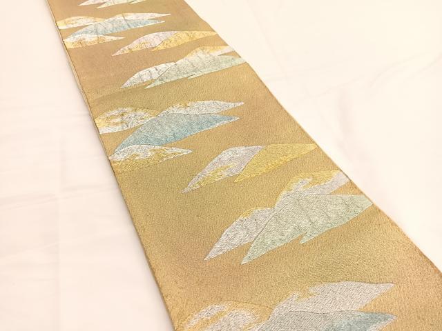 平和屋着物◎六通柄袋帯 重山文 金銀糸 正絹 逸品 BAAV9918hv