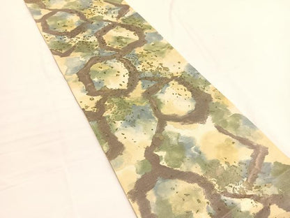 平和屋着物◎六通柄 京袋帯 亀甲文 金糸 正絹 逸品 BAAV9943hv