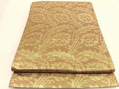 平和屋着物◎六通柄袋帯 さらさ 金糸 正絹 逸品 BAAV9948hv