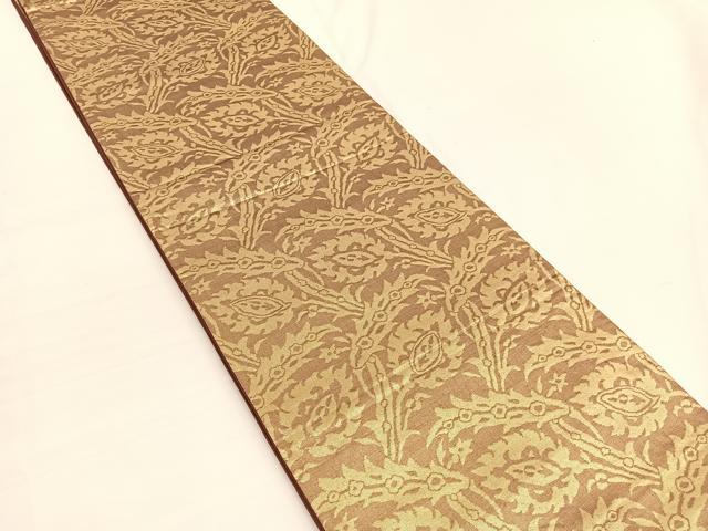 平和屋着物◎六通柄袋帯 さらさ 金糸 正絹 逸品 BAAV9948hv
