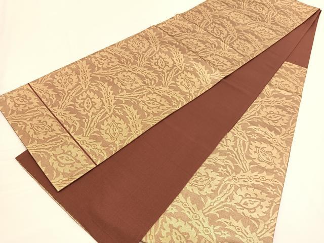 平和屋着物◎六通柄袋帯 さらさ 金糸 正絹 逸品 BAAV9948hv