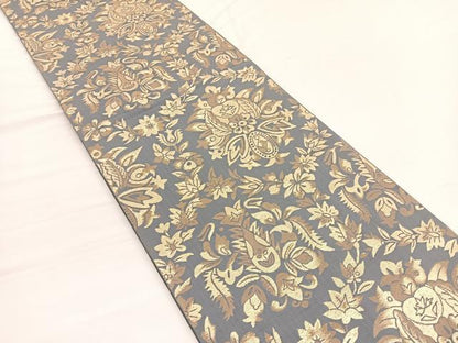 平和屋着物◎六通柄 本袋帯 更紗飾花文 金糸 正絹 逸品 BAAV9966hv