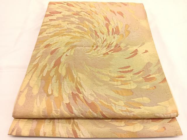 平和屋着物◎六通柄袋帯 ふくれ織 乱菊 正絹 逸品 BAAV9968hv