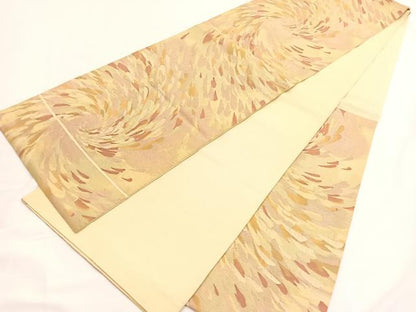 平和屋着物◎六通柄袋帯 ふくれ織 乱菊 正絹 逸品 BAAV9968hv