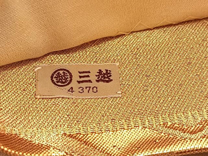 平和屋着物◎六通柄袋帯　亀甲花文　金糸　三越扱い　正絹　逸品　BAAV9969hv