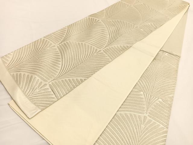平和屋着物◎西陣 つちもと謹製 六通柄袋帯 青海波 銀糸 証紙付き 正絹 逸品 BAAV9991hv