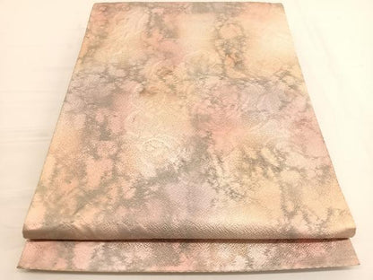 平和屋着物◎六通柄袋帯 ふくれ織 鳳凰花唐草文 銀糸 正絹 逸品 BAAV9994hv