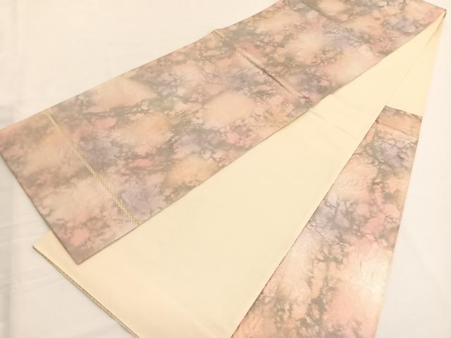 平和屋着物◎六通柄袋帯 ふくれ織 鳳凰花唐草文 銀糸 正絹 逸品 BAAV9994hv