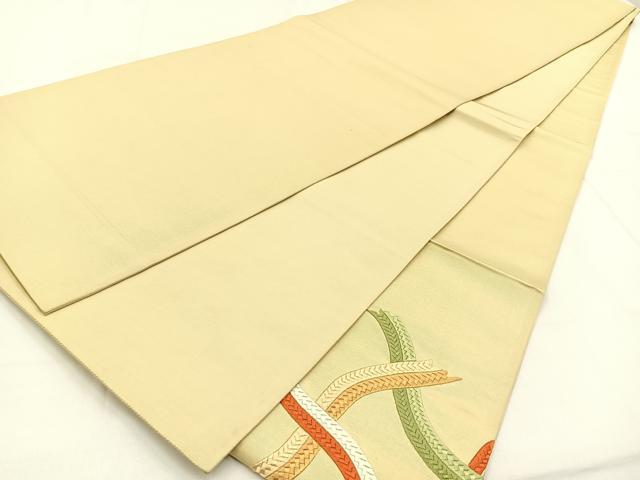 平和屋着物◎太鼓柄袋帯　総刺繍　紐文　正絹　逸品　BAAW0009hj