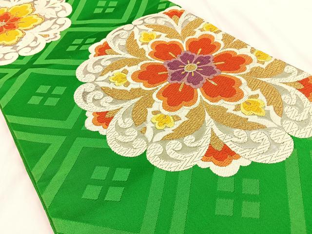 平和屋着物◎六通柄袋帯　唐織　宝相華　金銀糸　正絹　逸品　BAAW0054hj