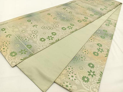 平和屋着物◎六通柄袋帯　宝相華　金銀糸　引箔　正絹　逸品　BAAW0082hj
