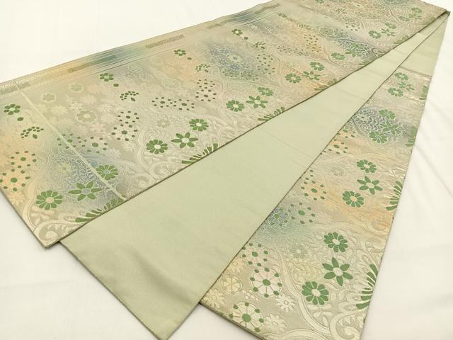 平和屋着物◎六通柄袋帯　宝相華　金銀糸　引箔　正絹　逸品　BAAW0082hj