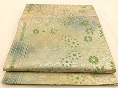 平和屋着物◎六通柄袋帯　宝相華　金銀糸　引箔　正絹　逸品　BAAW0082hj
