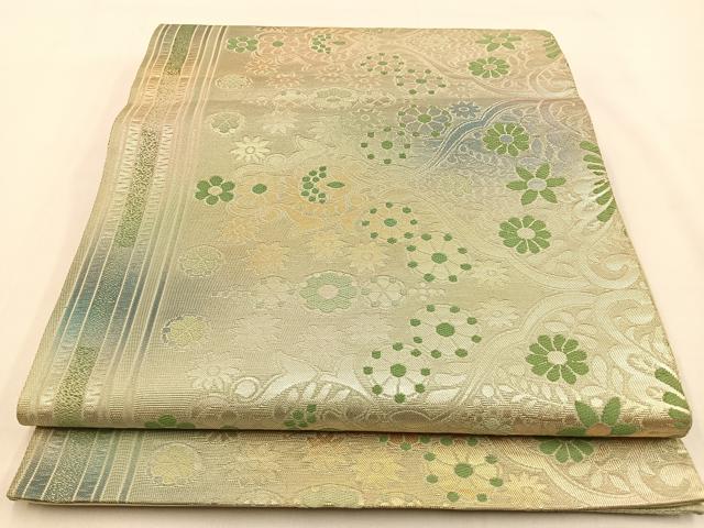 平和屋着物◎六通柄袋帯　宝相華　金銀糸　引箔　正絹　逸品　BAAW0082hj