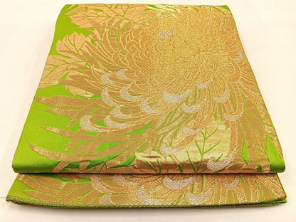 平和屋着物◎六通柄袋帯 乱菊 金銀糸 正絹 逸品 BAAW0090hj